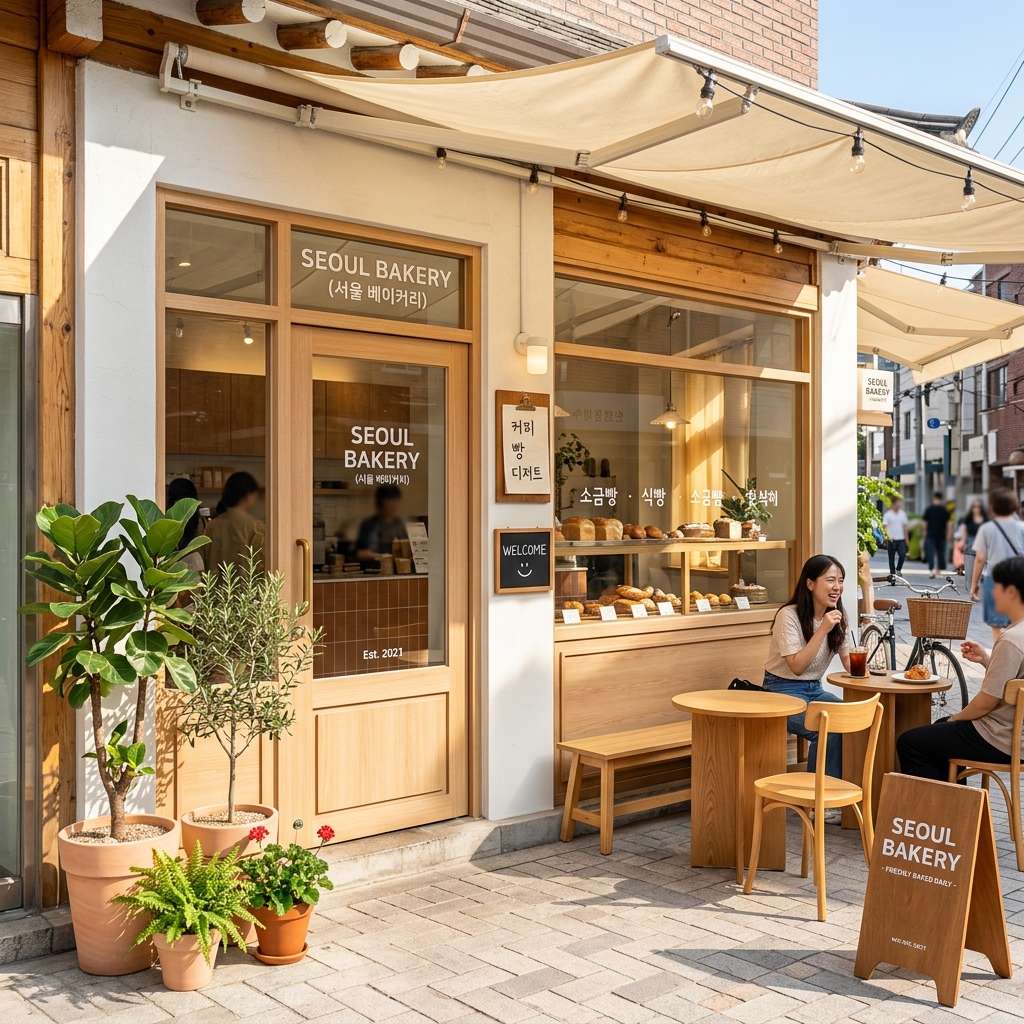 Bright Storefront Background